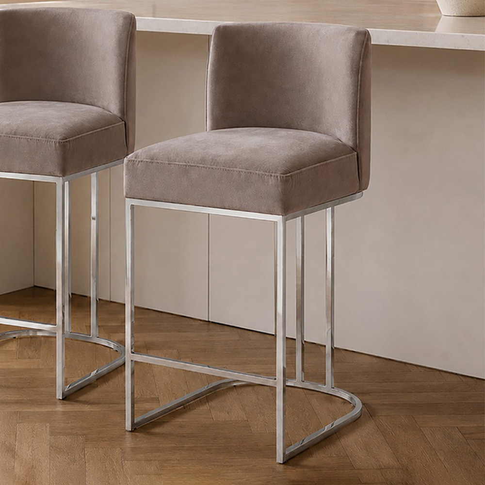 Premier Housewares Piermount Grey Bar Stool Image 1