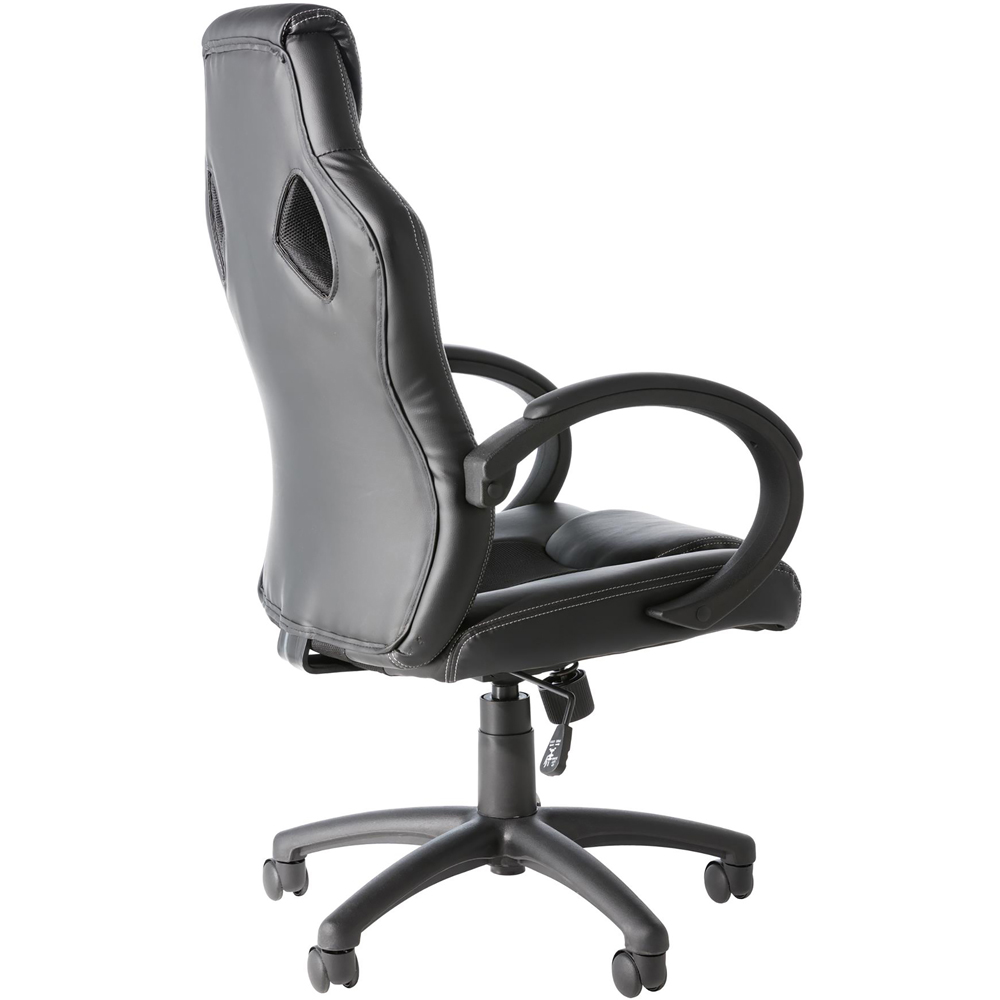 Alphason Daytona Black Faux Leather Racing Chair Image 4