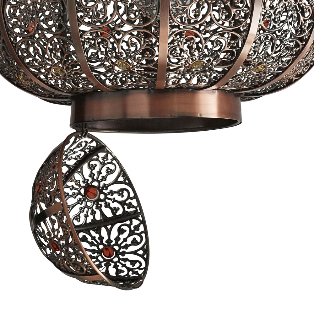 Wilko Bronze Beaded Ceiling Pendant Light Shade Image 5