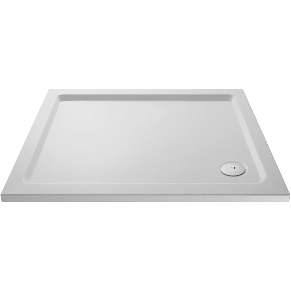 nuie White Slip Resistant Rectangular Shower Tray 1100 x 900mm Image 1