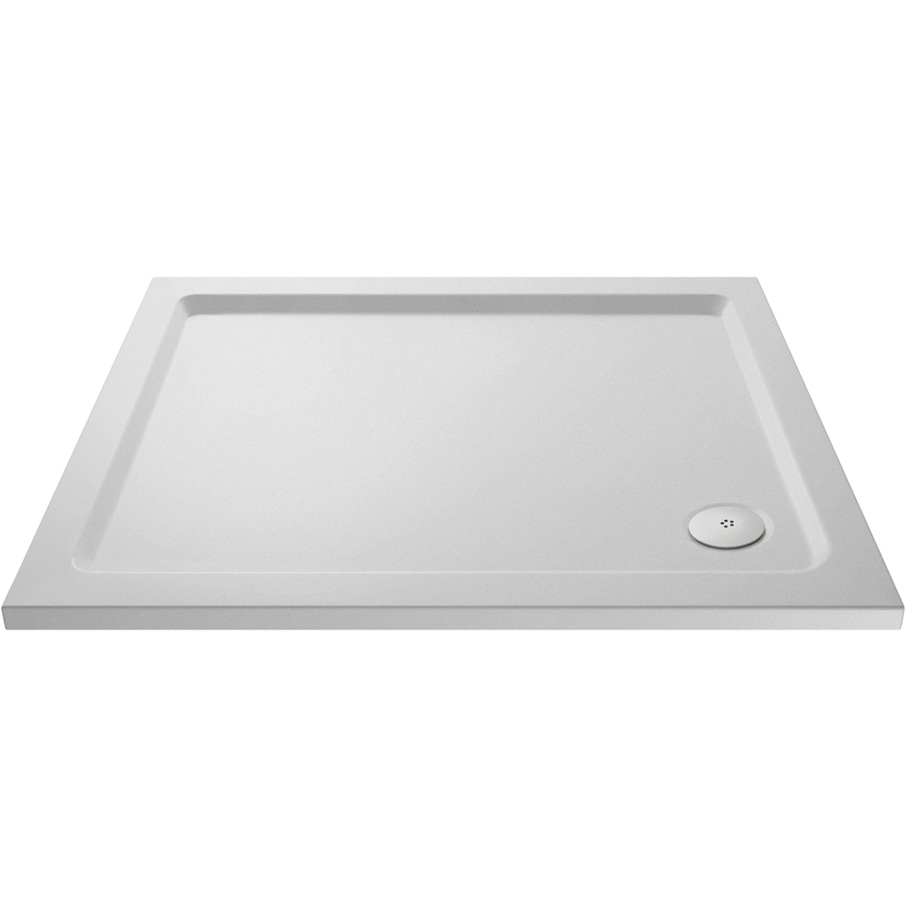 nuie White Slip Resistant Rectangular Shower Tray 1000 x 760mm Image 1