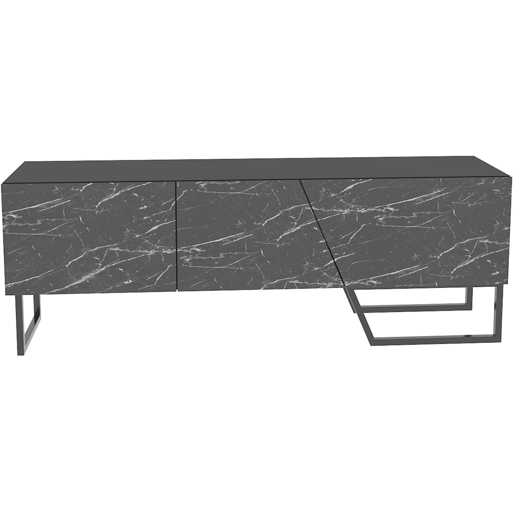 Decorotika Parla 3 Door Black Marble TV Unit Image 2