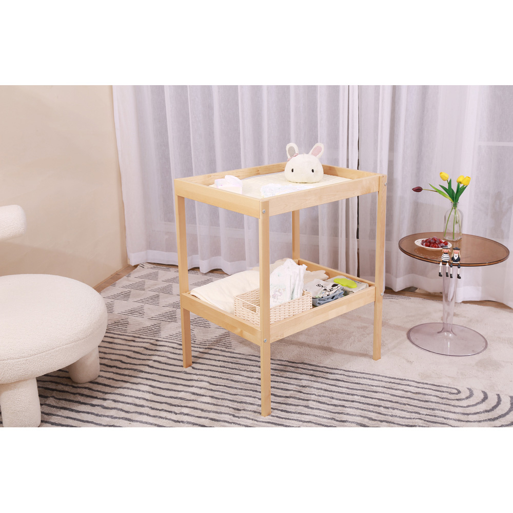 FurnitureHMD Single Shelf Wooden Baby Diaper Changing Table Image 8