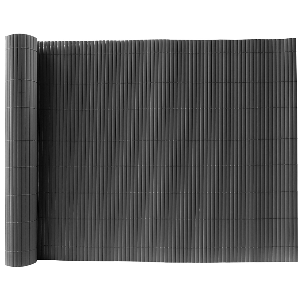 Living and Home H300 x W120 x D16cm Grey PVC Fence Sun Blocked Screen Panels Image 2
