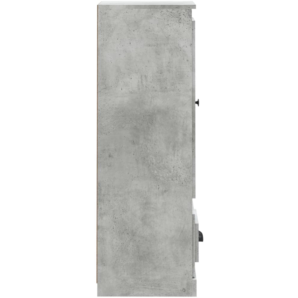 vidaXL Single Door Single Drawer Concrete Grey Highboard Image 6