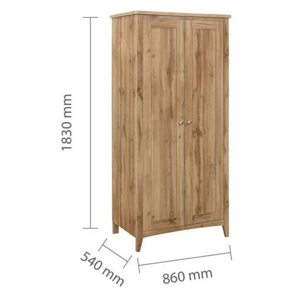 Hampstead 2 Door Wooden Wardrobe Image 9