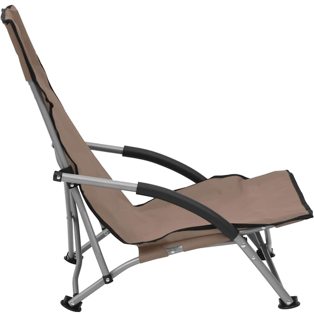 Walplus Set of 2 Taupe Fabric Foldable Chair Image 5