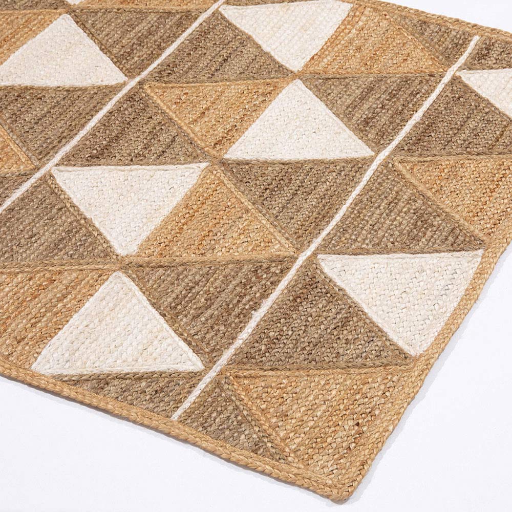 Prestbury Natural Geometry Braided Rug 120 x 170cm Image 3