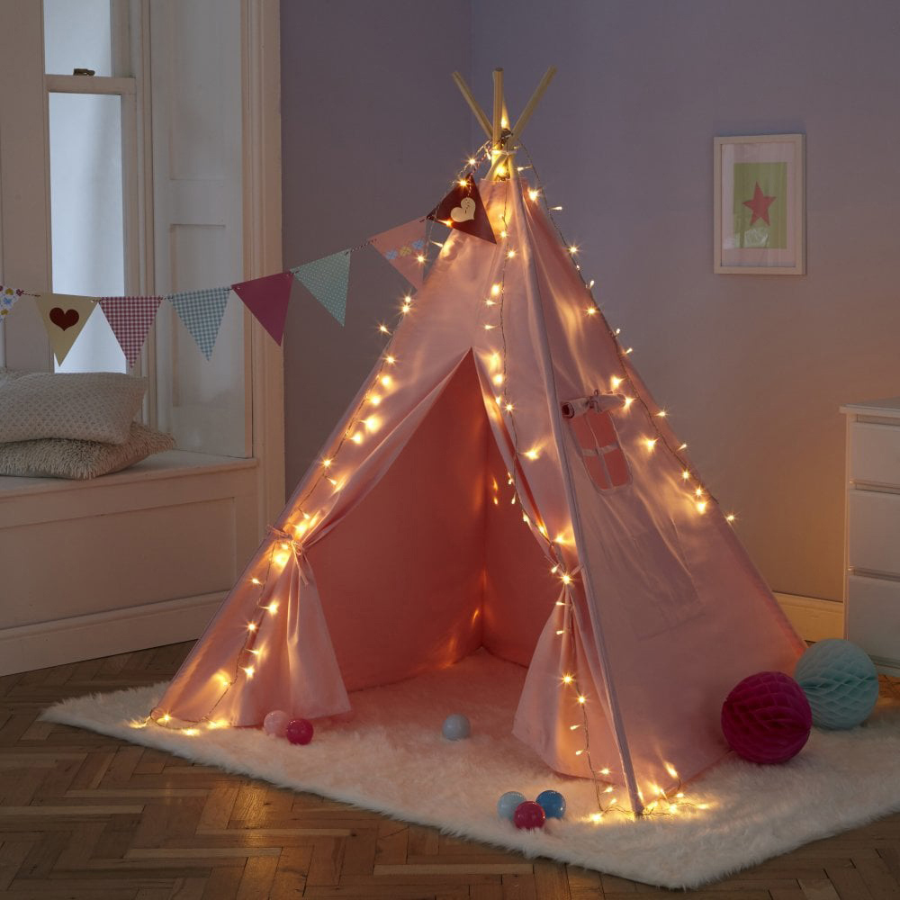 Neo Pink Canvas Kids Indian Tent TeePee Image 7