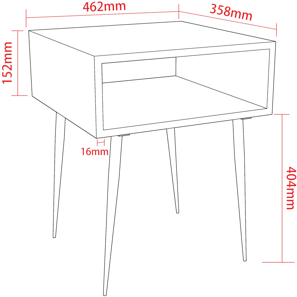 Core Products Galaxy Copper and Black Metal Bedside Table Image 6