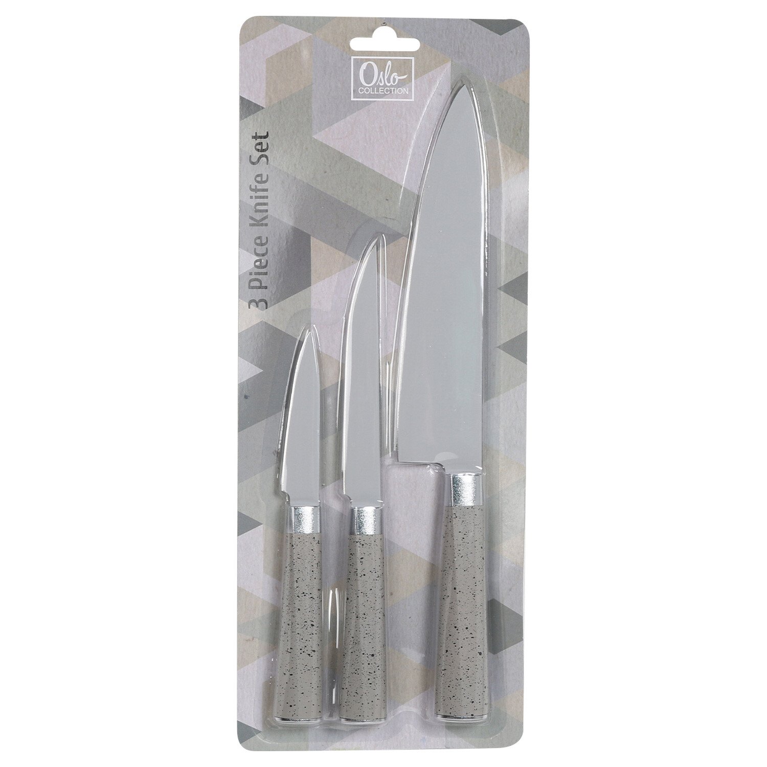 Oslo 3-Piece Knife Set - Grey Image 1