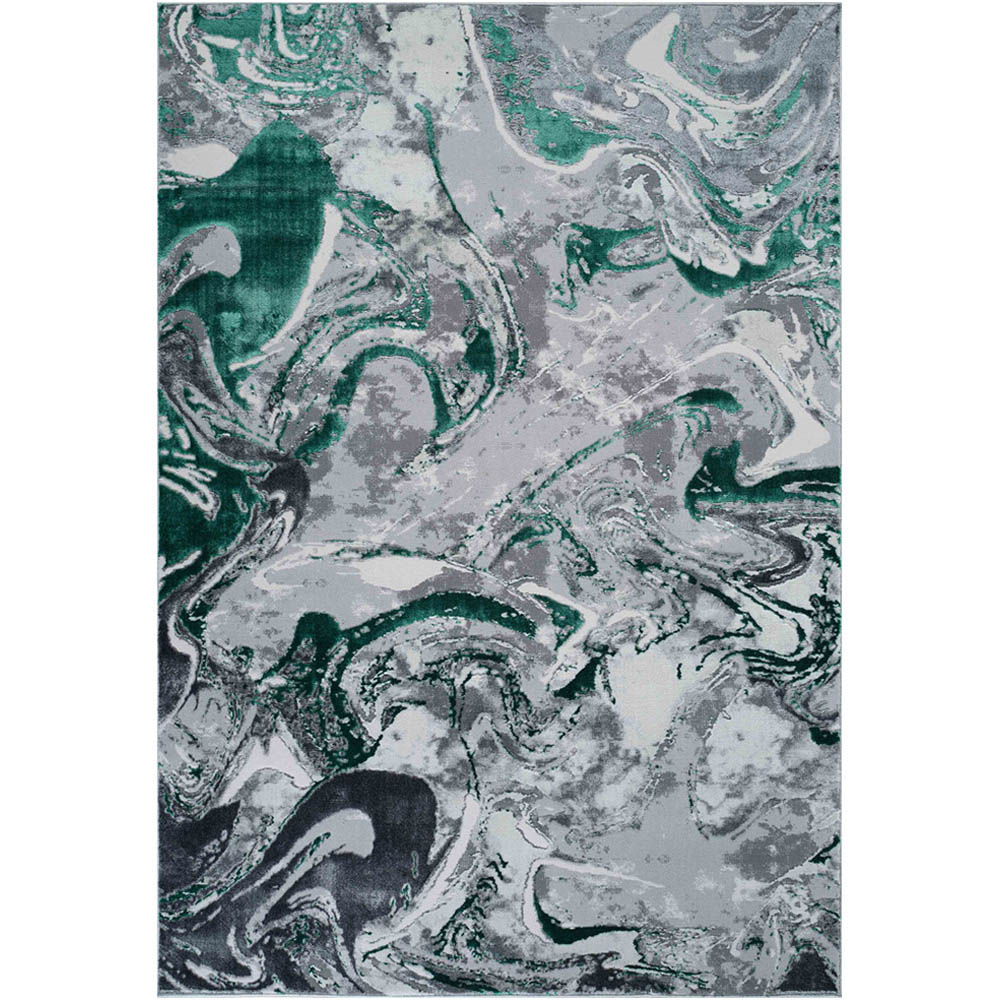 Desire Rugs Solarius Aqua Grunge Marbling Abstract Area Rug 200 x 290cm Image 1