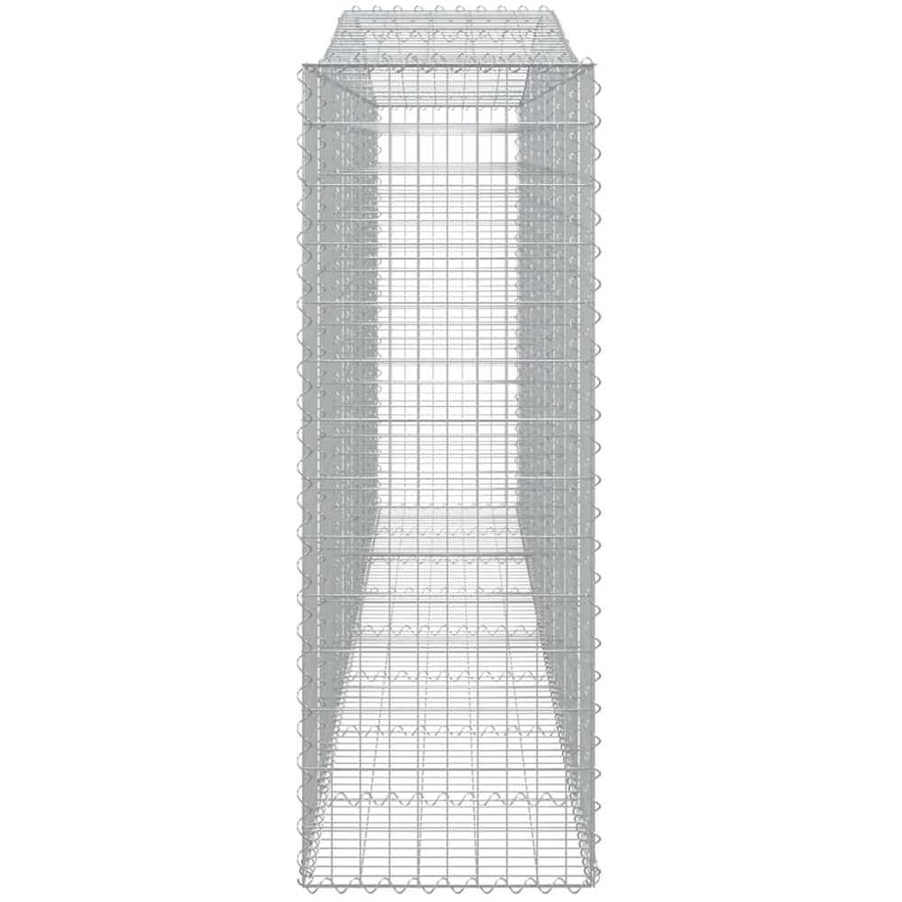 vidaXL Silver Galvanised Iron Gabion Basket 400 x 50 x 140/160cm 2 Pack Image 3