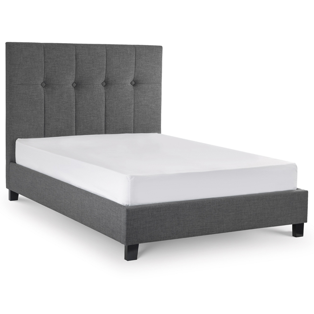 Julian Bowen Sorrento Double Slate Grey Linen High Headboard Image 3