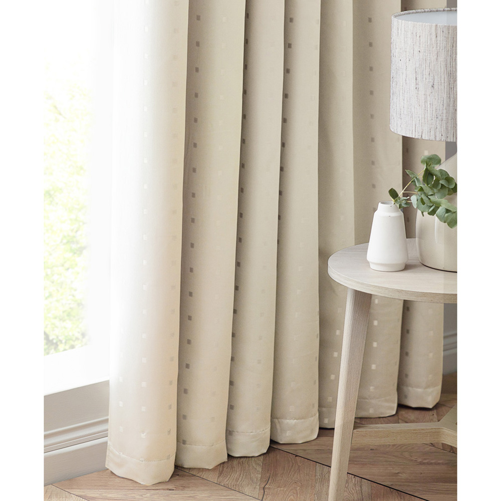 Alan Symonds Madison Cream Ring Top Curtain 229 x 229cm Image 3