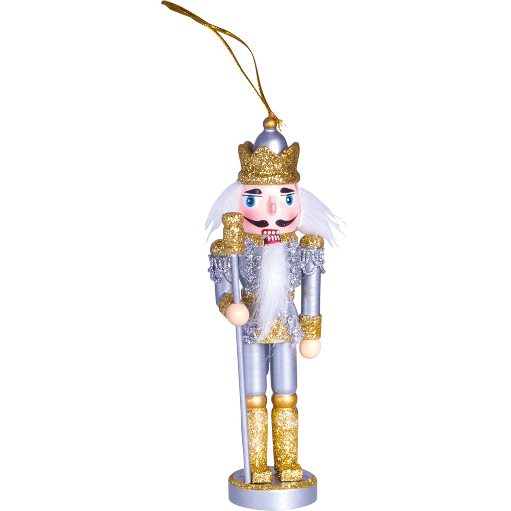 St Helens Gold and Silver Nutcracker with Crown Image 1