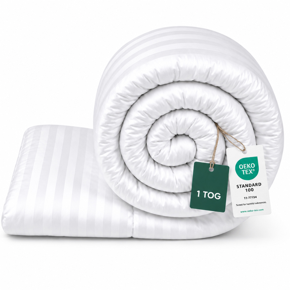 MHG Living Super King Size White Summer Hollowfibre Duvet 1 Tog Image 2