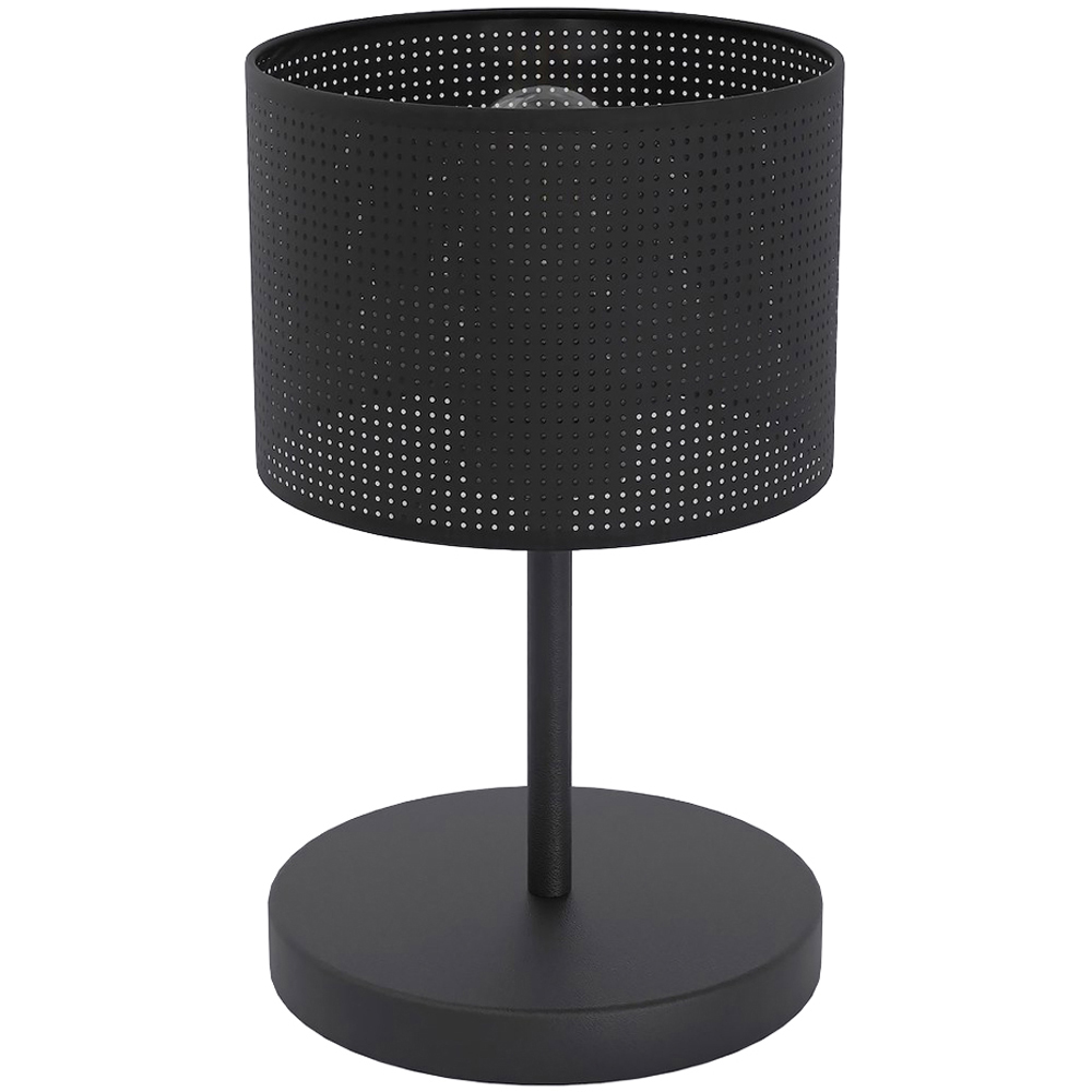 Emibig Lux Cylindrical Shade Black E27 Table Lamp Image 1