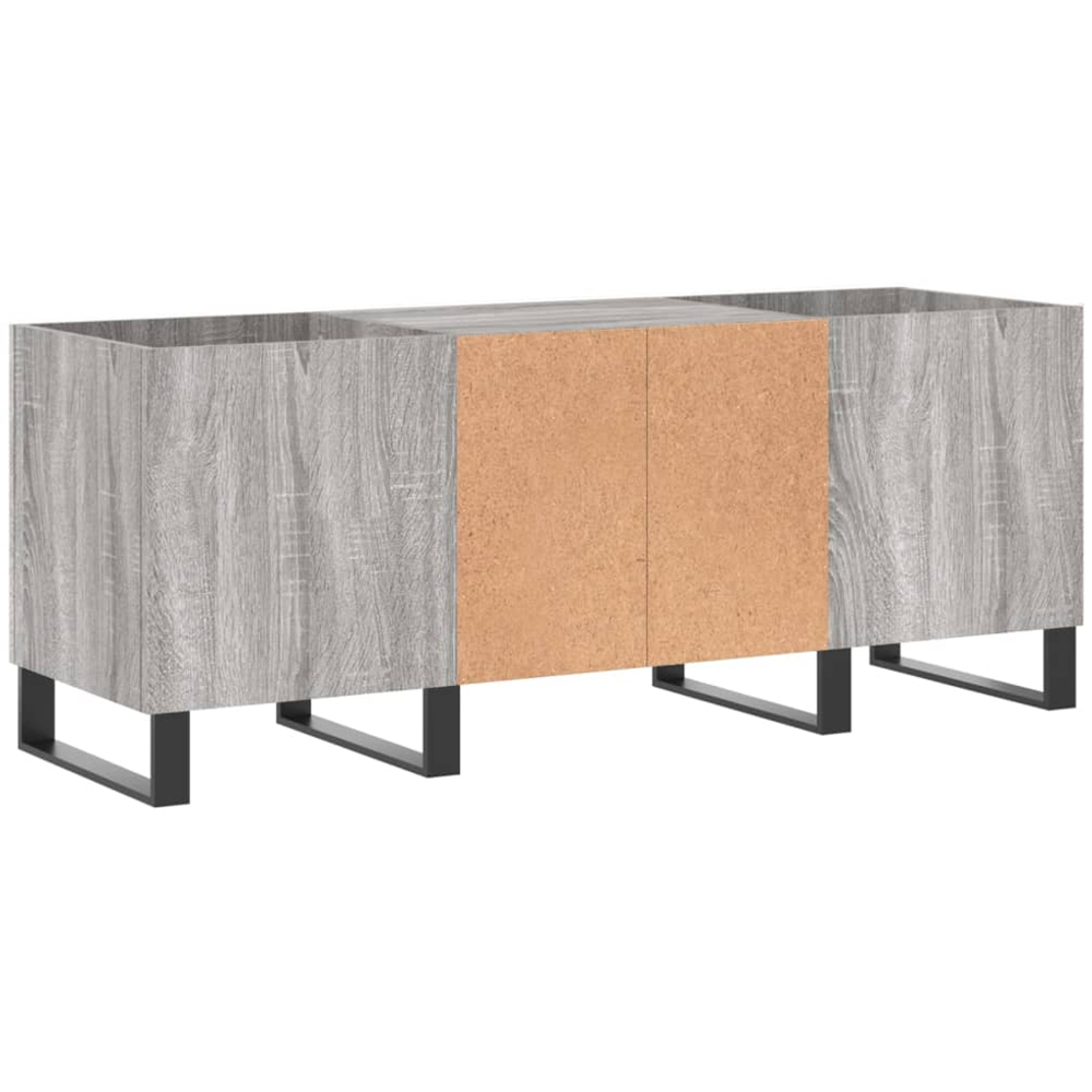 vidaXL 2 Shelf Grey Sonoma Wide Record Cabinet Image 6