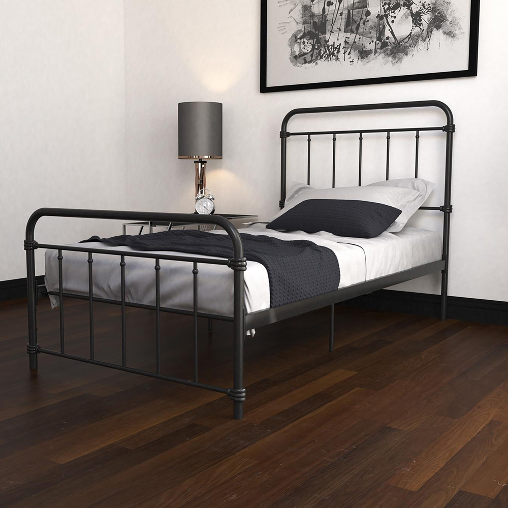 Dorel Wallace Single Black Metal Bed Image 6