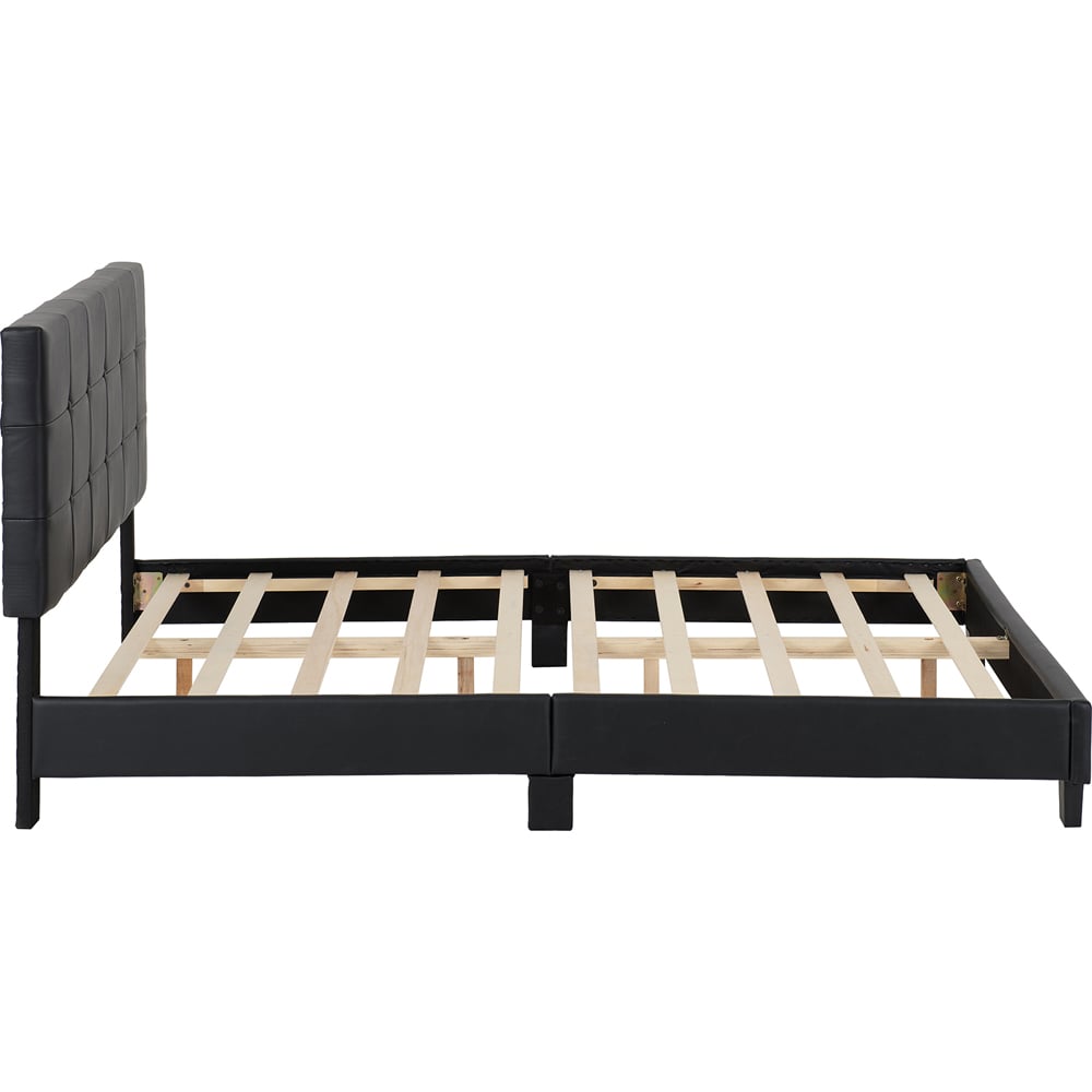 Seconique Arran Double Black PU Bed Frame Image 5