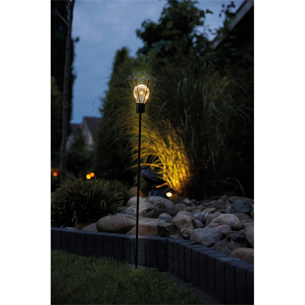 Luxform Solar Powered LED Diamond Metal Wire Stake Light Image 3