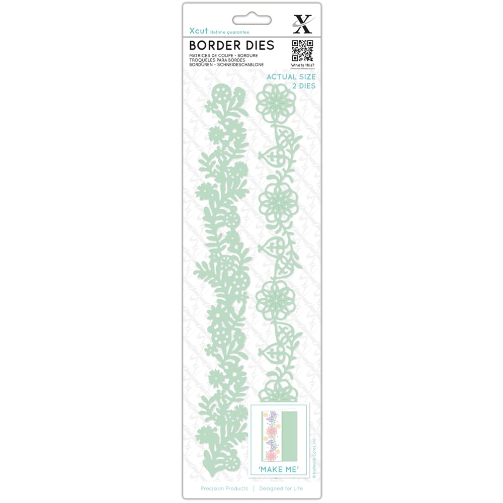 Xcut 2 Piece Silver Floral Border Dies Set Image
