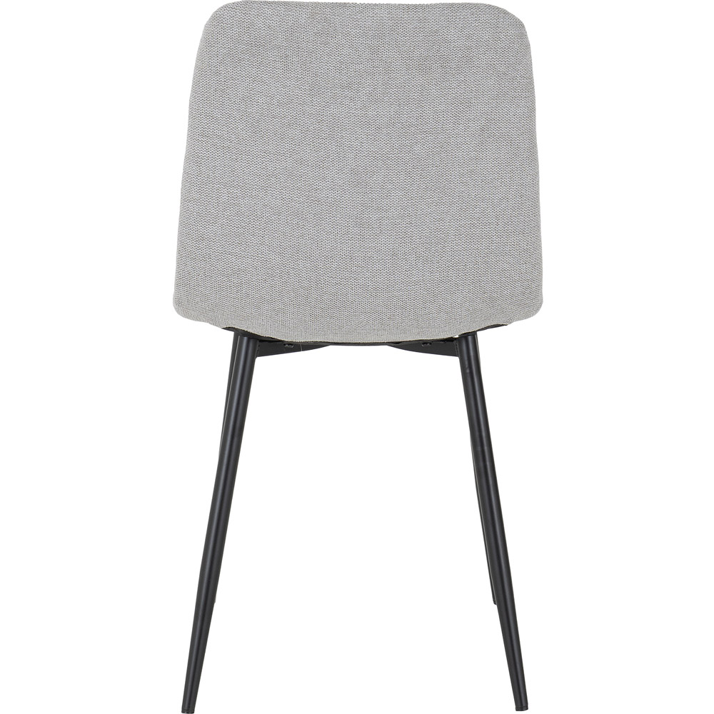 Seconique Fenton Set of 2 Light Grey Fabric Dining Chair Image 3
