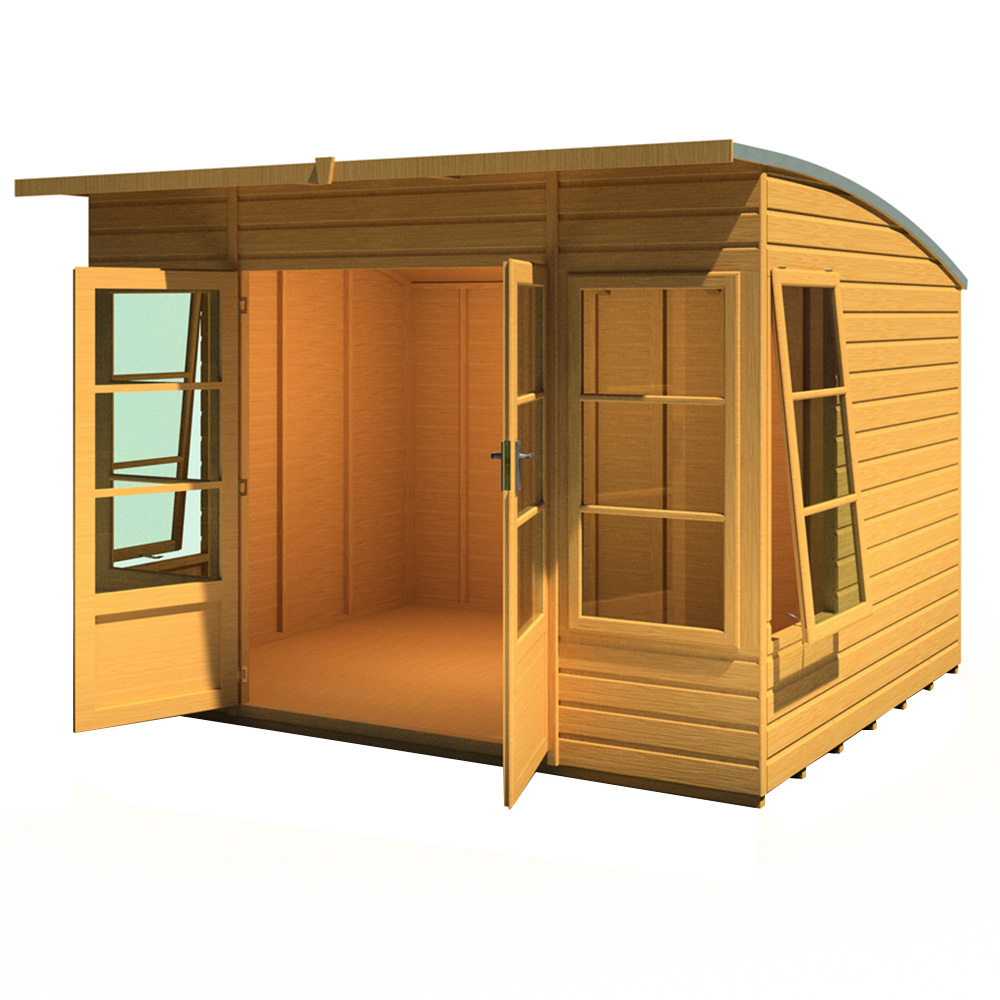 Shire Orchid 10 x 8ft Double Door Contemporary Summerhouse Image 2