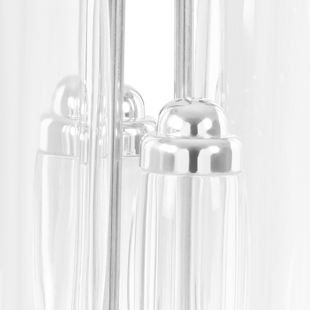 Premier Housewares Gozo Transparent and Silver Condiments Set 4 Pack Image 5