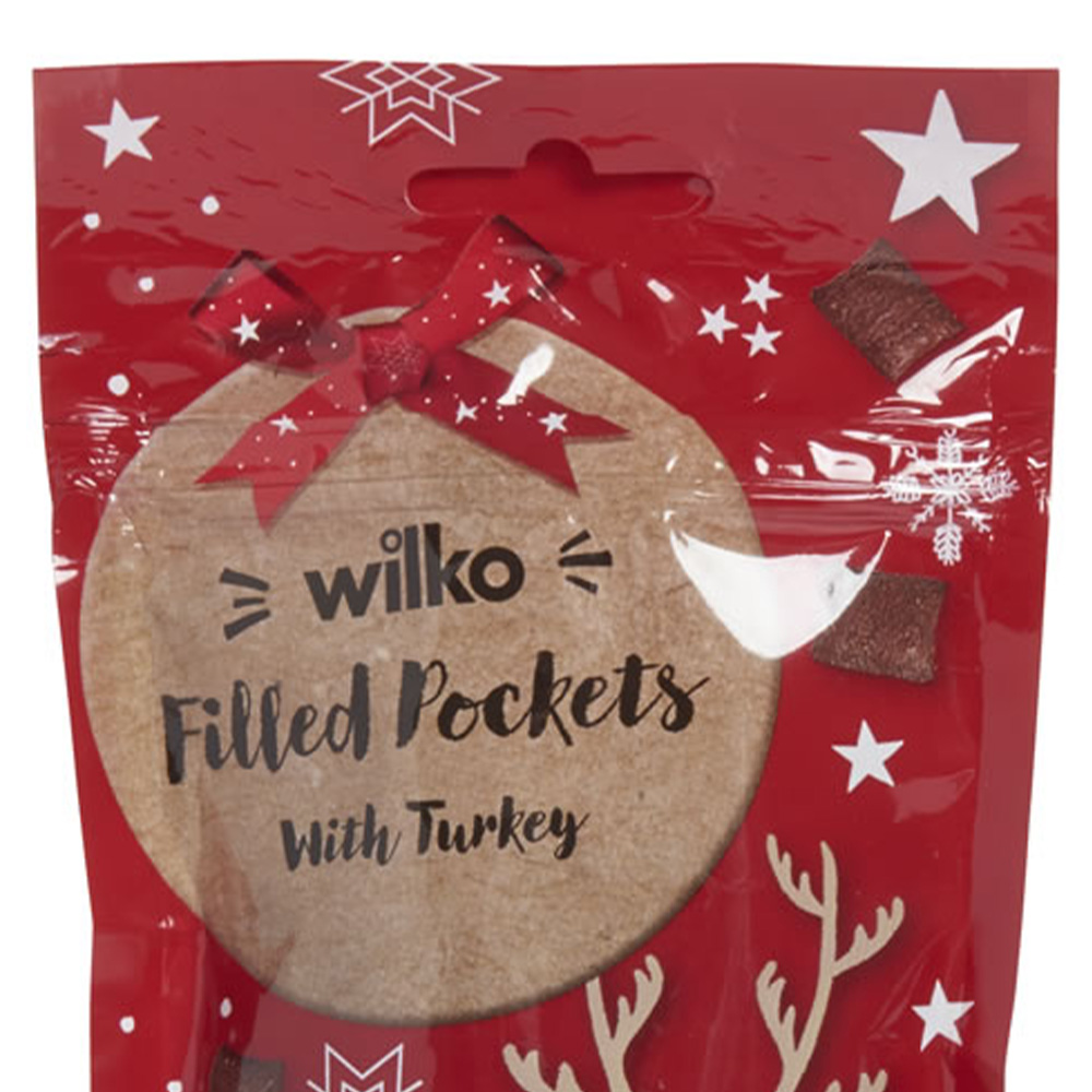 Wilko Christmas Cat Treats Filled Pockets with Turkey 60g Image 2