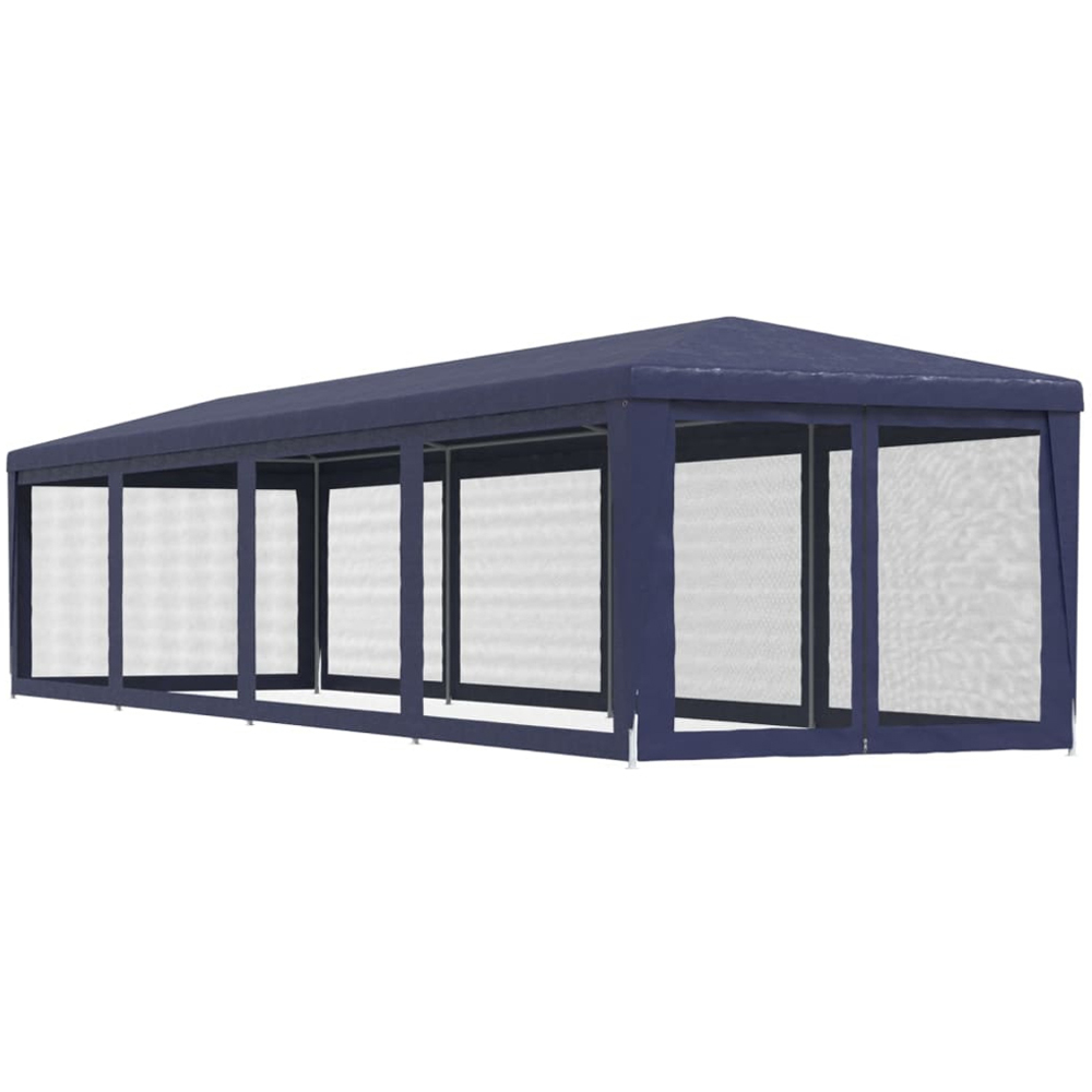 vidaXL 3 x 12m Blue Party Tent with 10 Mesh Sidewalls Image 5