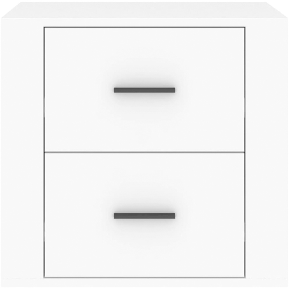 vidaXL 2 Drawer White Bedside Cabinet Image 5