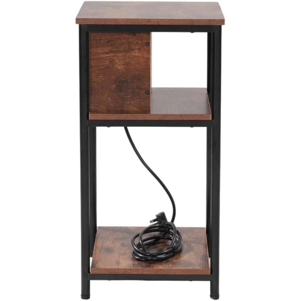 Alivio Slim Bedside Table with Charging Station Image 3