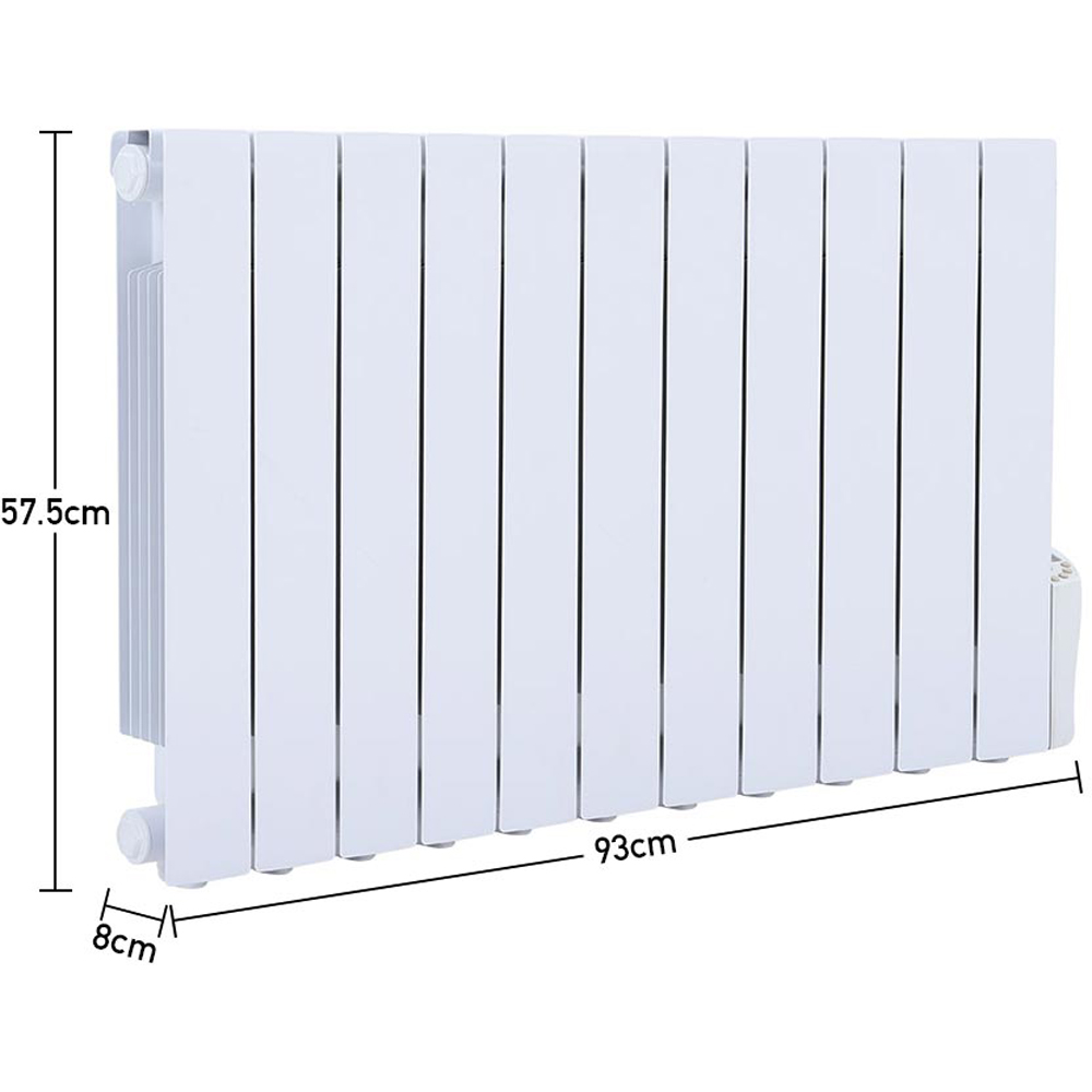 Living and Home White Electric Oil Filled Radiator Space Heater 1800W Image 9