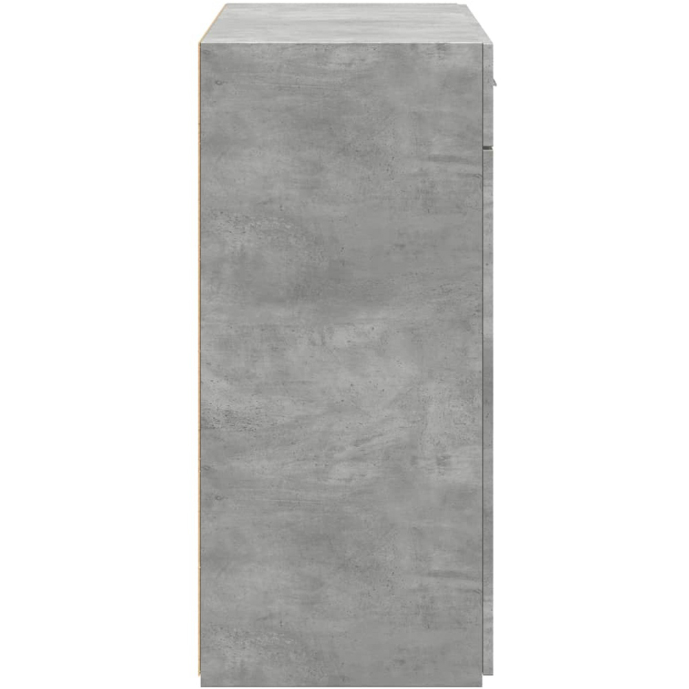 vidaXL 2 Door 2 Drawer Concrete Grey Wooden Sideboard Image 5