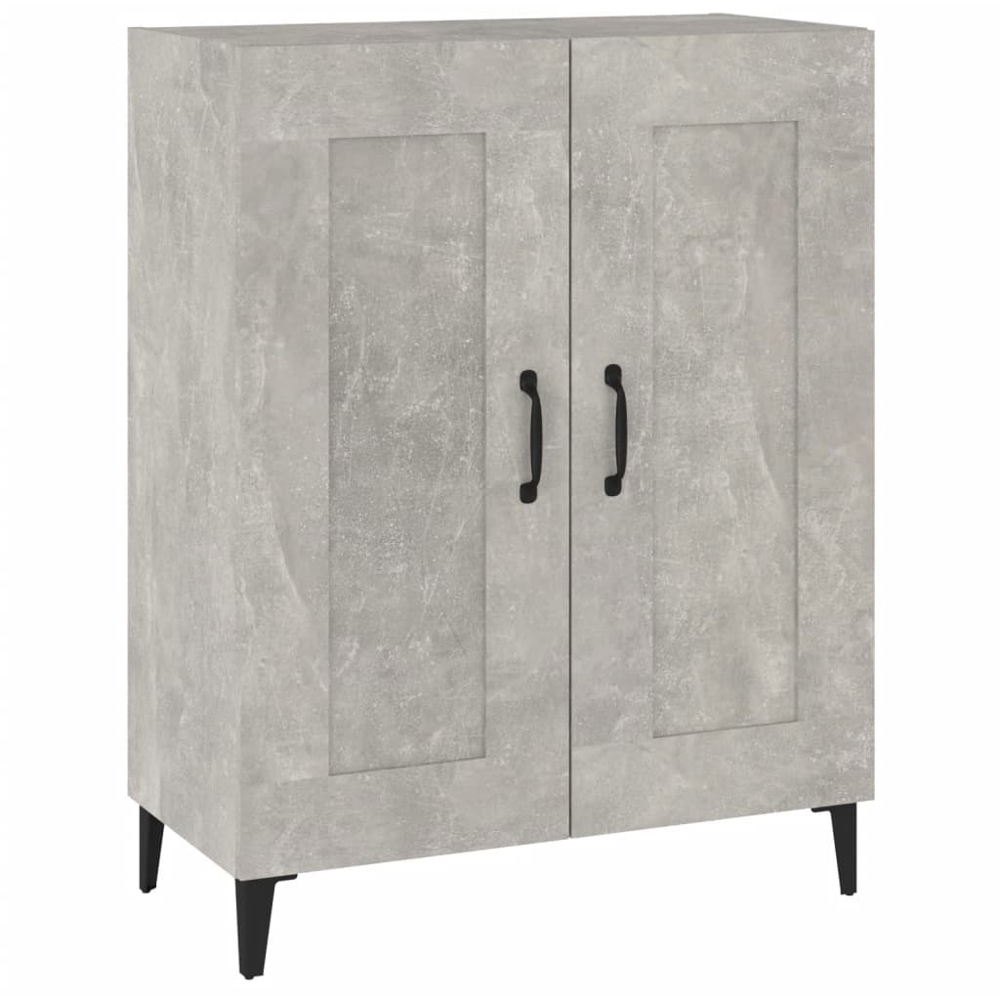 vidaXL 2 Door Concrete Grey Wooden Sideboard Image 2