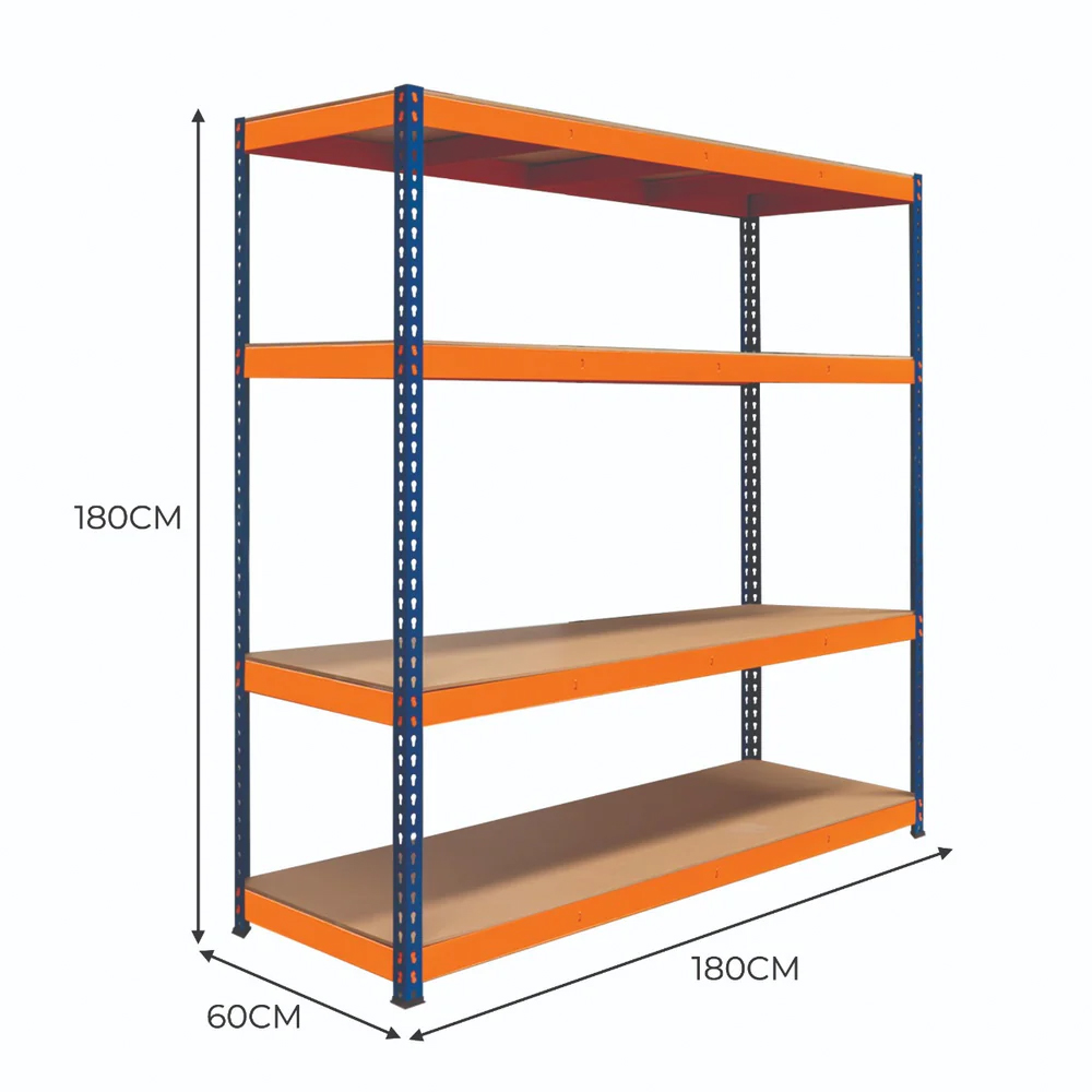 Monster Shop S Rax 4 Shelf Blue and Orange Shelving Unit Image 6