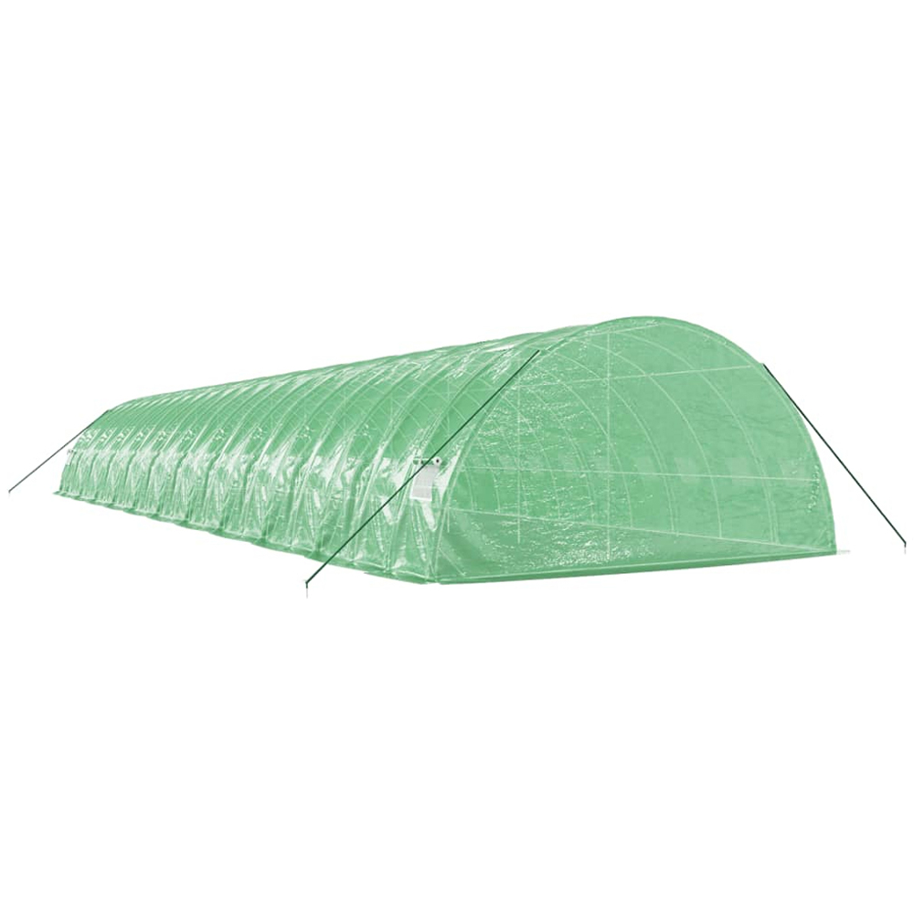 vidaXL Green Polyethylene Galvanised Steel Frame 72.1 x 19.6ft Greenhouse Image 5