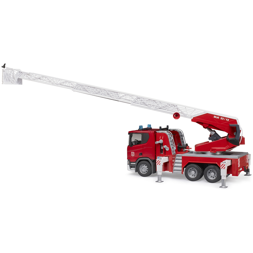 Bruder Kids Scania Super 560R Fire Engine with Ladder and Water Pump Playset Model Image 6