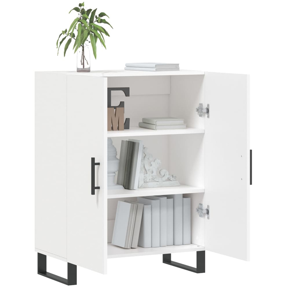 vidaXL 2 Door White Sideboard Image 4