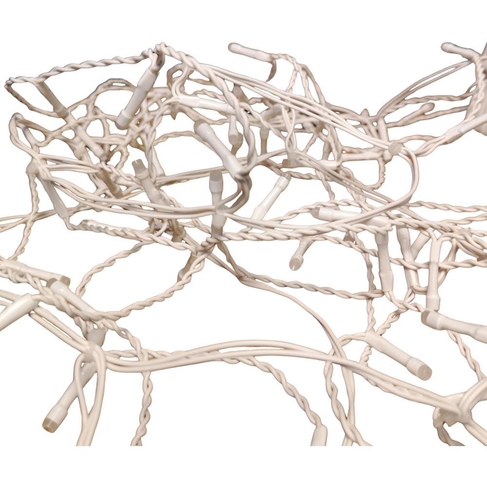 Samuel Alexander 1000 Warm White LED White Cable Frosted Icicle Light 25m Image 2