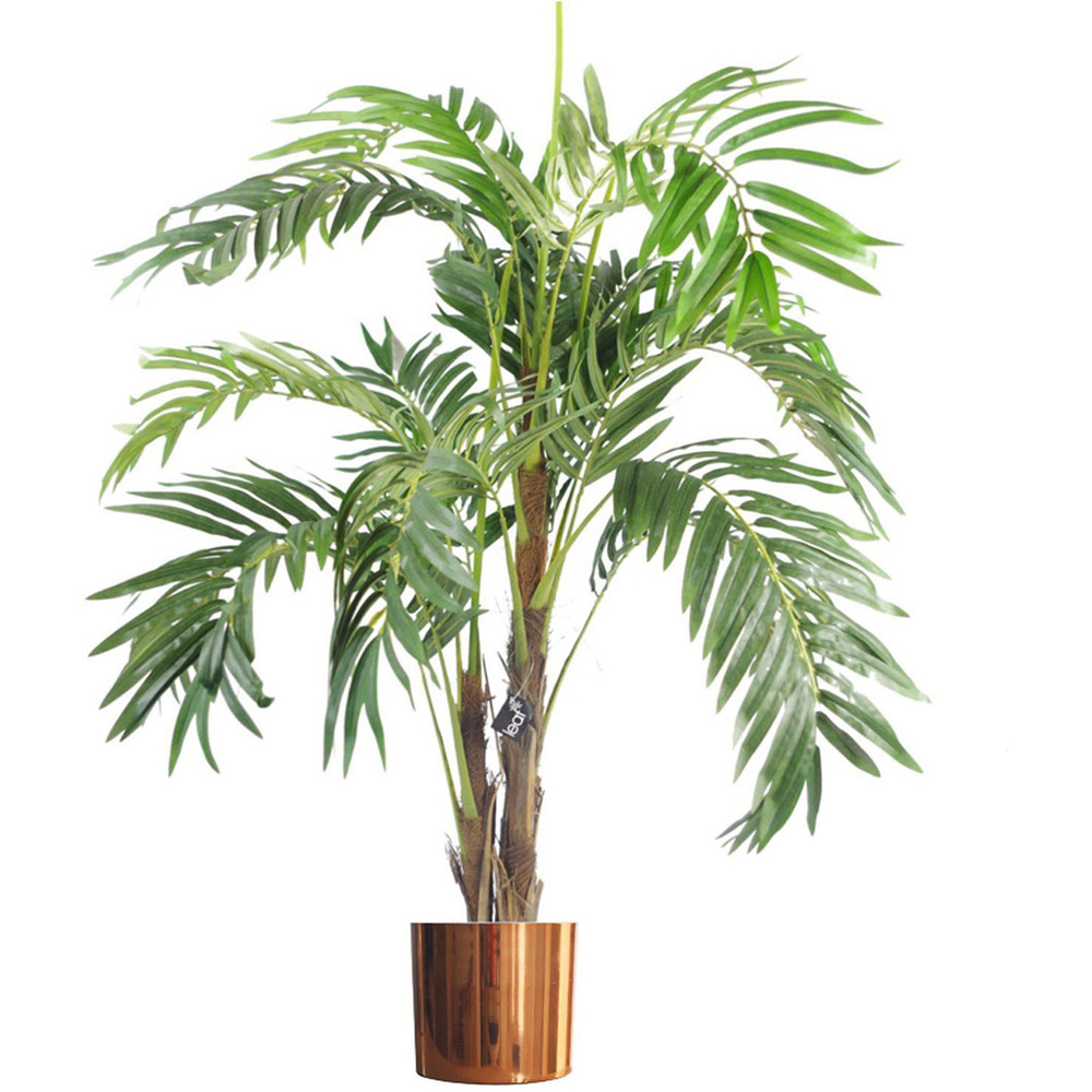 Leaf Polished Copper Metal Planter 20 x 18cm Image 4