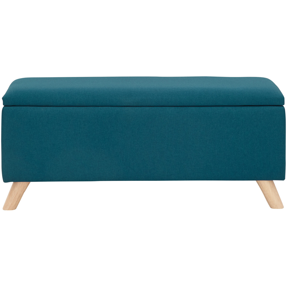 GFW Secreto Teal Blue Ottoman Storage Bench Image 2