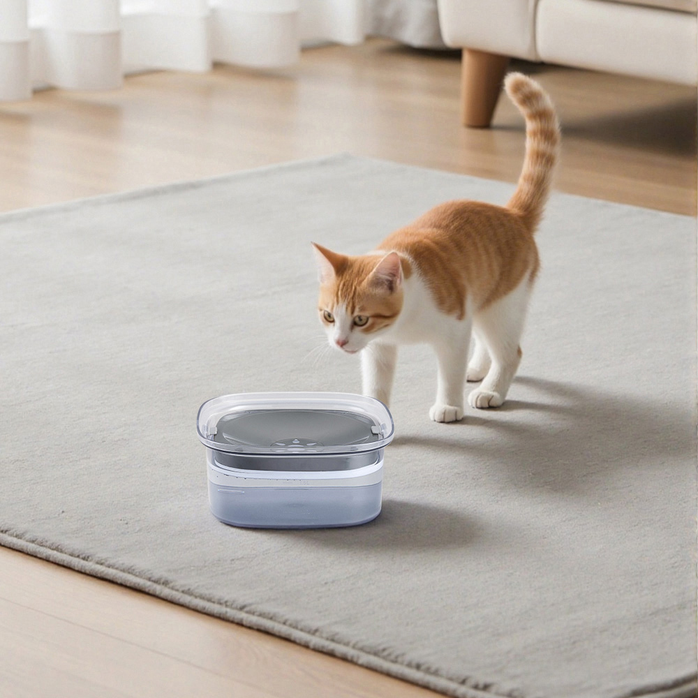 H&O Direct Transparent Floating Pet Water Bowl 2L Image 2