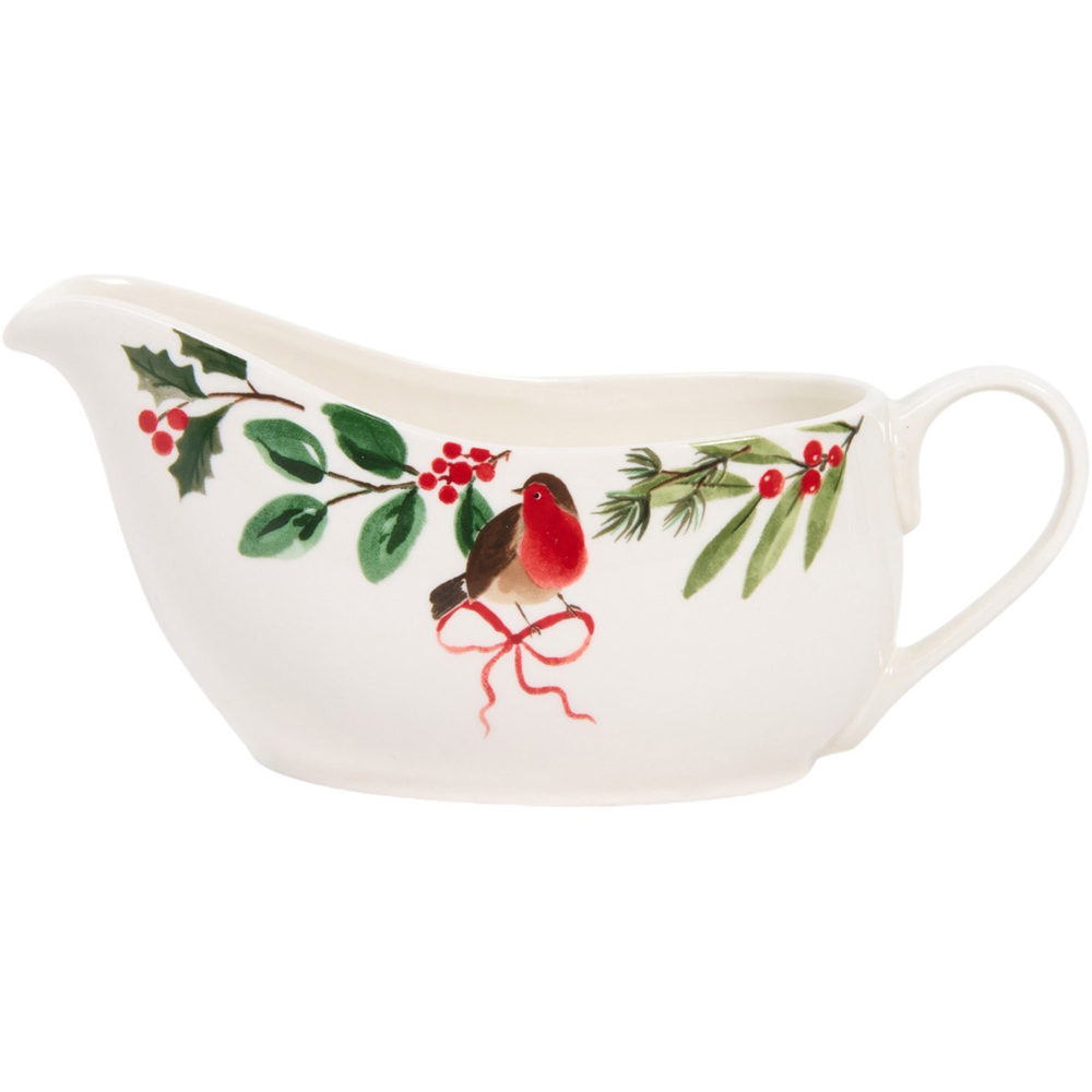 Festive Robin Gravy Boat Image 4