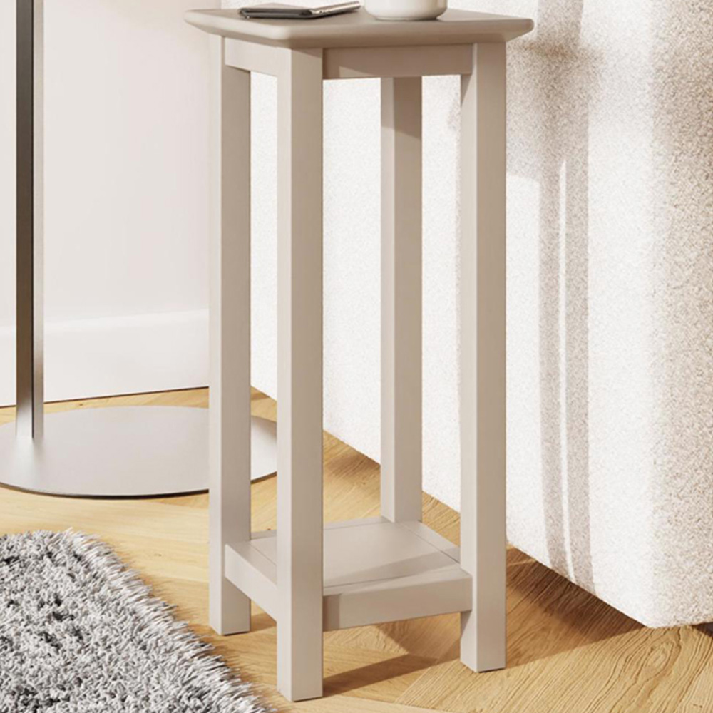FWStyle Palma Putty Ready Assembled Side Lamp Table Image 1