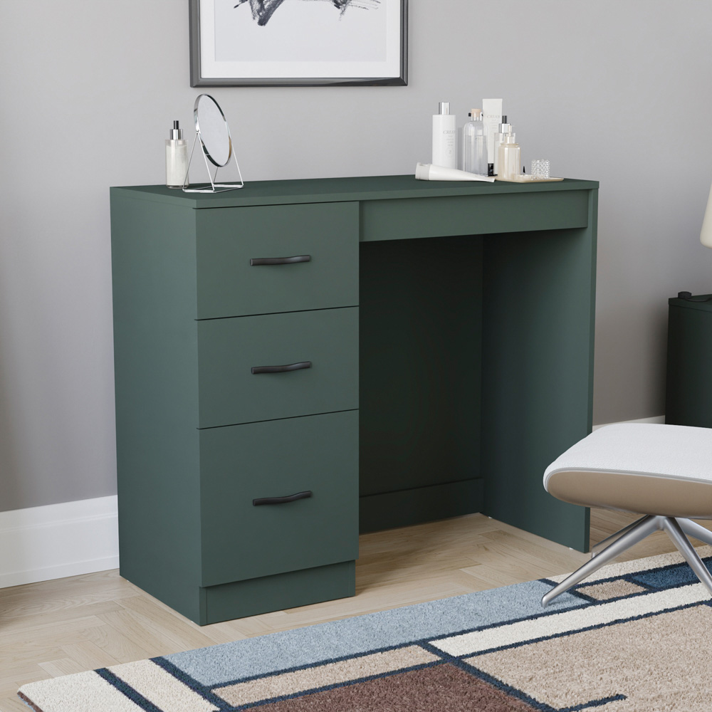 Vida Designs Riano 3 Drawer Jasper Green Dressing Table Image 7