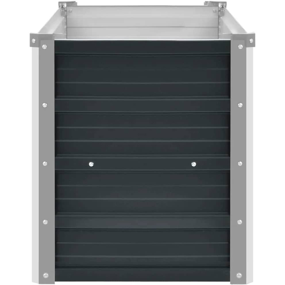 Walplus Anthracite Galvanised Steel Garden Raised Bed 160 x 40 x 45cm Image 4