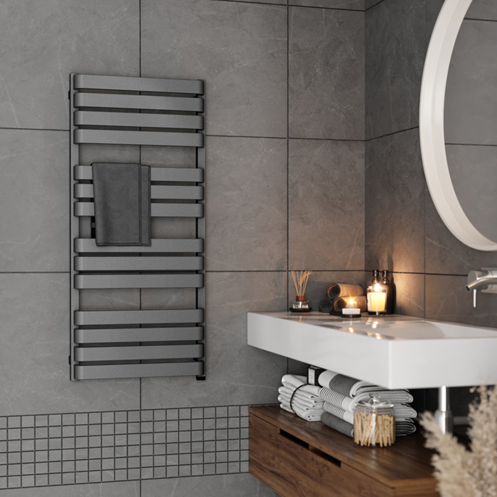 Terma Warp T One Salt n Pepper Electric Towel Rail 1110 x 500mm Image 2